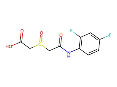 2-{[2-(2,4-Difluoroanilino)-2-oxoethyl]sulfinyl}acetic acid structure