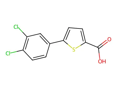 5-(3,4-Dichlorophenyl)thiophene-2-carboxylic acid structure