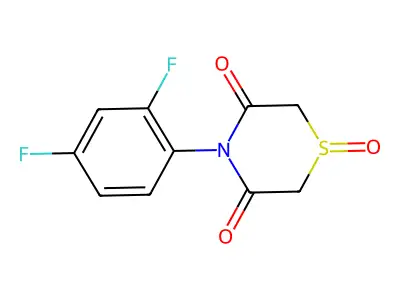 4-(2,4-Difluorophenyl)-1-oxo-1,4-thiazinane-3,5-dione structure