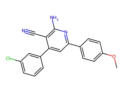 2-Amino-4-(3-chlorophenyl)-6-(4-methoxyphenyl)pyridine-3-carbonitrile structure