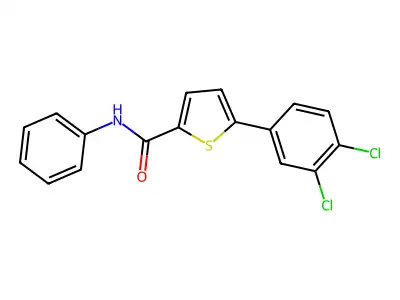 5-(3,4-dichlorophenyl)-N-phenylthiophene-2-carboxamide structure