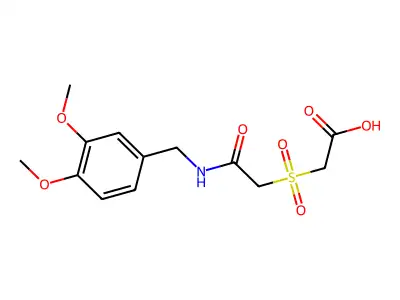 2-((2-((3,4-Dimethoxybenzyl)amino)-2-oxoethyl)sulfonyl)acetic acid structure