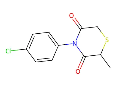 4-(4-Chlorophenyl)-2-methyl-3,5-thiomorpholinedione structure