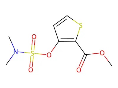 Methyl 3-{[(dimethylamino)sulfonyl]oxy}-2-thiophenecarboxylate structure