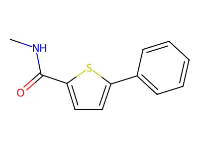 N-methyl-5-phenyl-2-thiophenecarboxamide structure