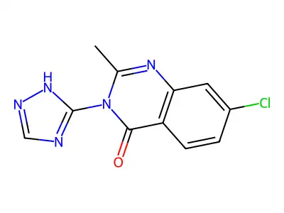 7-chloro-2-methyl-3-(1H-1,2,4-triazol-3-yl)-4(3H)-quinazolinone structure