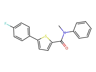 5-(4-fluorophenyl)-N-methyl-N-phenylthiophene-2-carboxamide structure