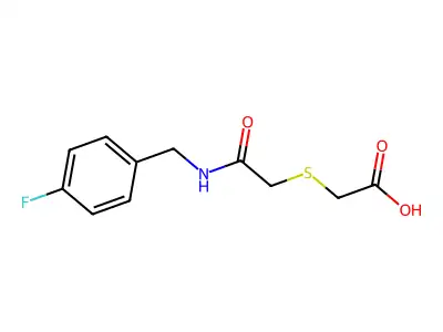 2-[({[(4-Fluorophenyl)methyl]carbamoyl}methyl)sulfanyl]acetic acid structure