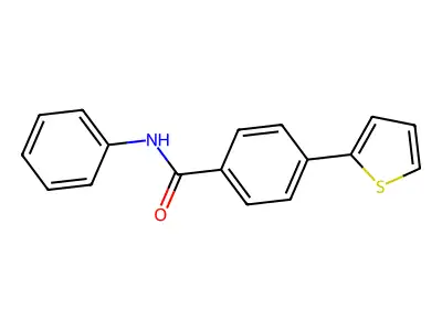 N-phenyl-4-(2-thienyl)benzenecarboxamide structure