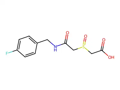 2-((2-((4-Fluorobenzyl)amino)-2-oxoethyl)sulfinyl)acetic acid structure