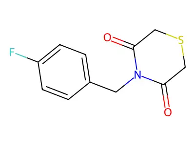 4-[(4-Fluorophenyl)methyl]thiomorpholine-3,5-dione structure