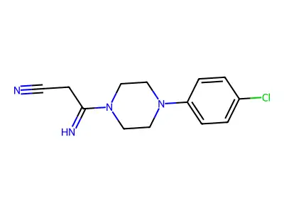 3-[4-(4-Chlorophenyl)piperazino]-3-iminopropanenitrile structure