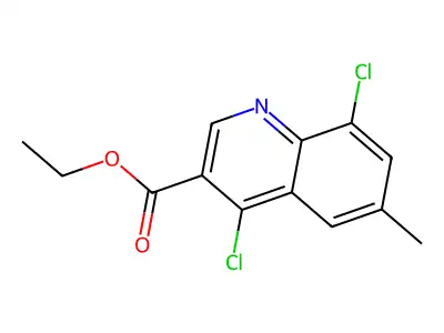 Ethyl 4,8-dichloro-6-methylquinoline-3-carboxylate structure