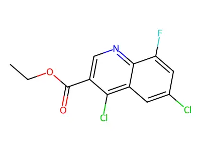 Ethyl 4,6-dichloro-8-fluoro-3-quinolinecarboxylate structure