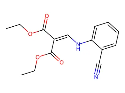 Diethyl 2-[(2-cyanoanilino)methylene]malonate structure