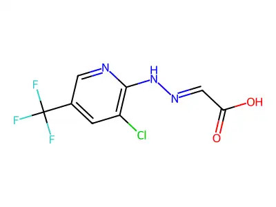 2-{2-[3-Chloro-5-(trifluoromethyl)-2-pyridinyl]hydrazono}acetic acid structure