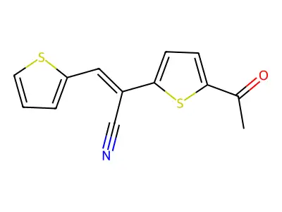 2-(5-Acetyl-2-thienyl)-3-(2-thienyl)acrylonitrile structure
