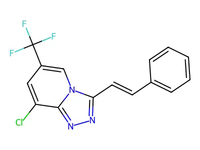 8-Chloro-3-(2-phenylethenyl)-6-(trifluoromethyl)-[1,2,4]triazolo[4,3-a]pyridine structure