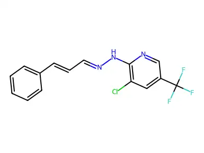 3-phenylacrylaldehyde N-[3-chloro-5-(trifluoromethyl)-2-pyridinyl]hydrazone structure