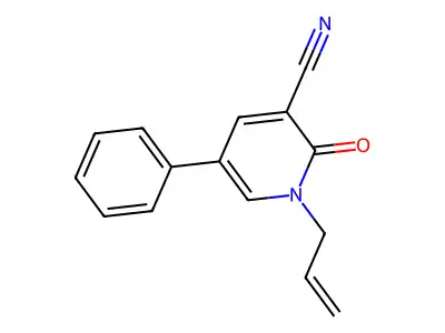 1-Allyl-2-oxo-5-phenyl-1,2-dihydro-3-pyridinecarbonitrile structure