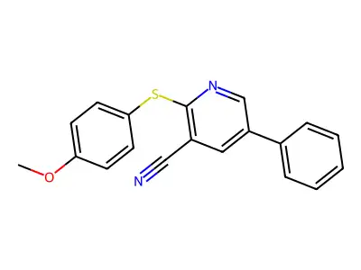 2-[(4-Methoxyphenyl)sulfanyl]-5-phenylnicotinonitrile structure