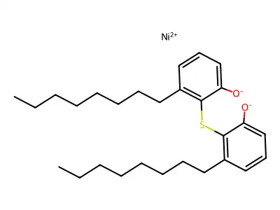 ((2,2'-Thiobis(3-octylphenolato))(2-)-O,O',S)nickel structure