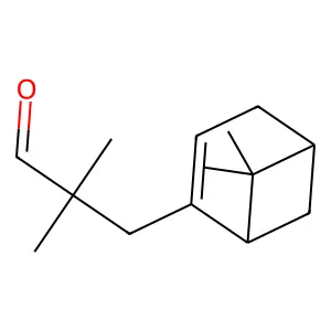 alpha,alpha,6,6-Tetramethylbicyclo(3.1.1)hept-2-ene-2-propanal structure