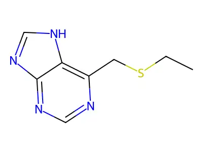 6-(ethylsulfanylmethyl)-5H-purine structure