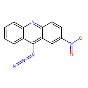 Acridine, 9-azido-2-nitro- structure