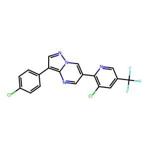 3-(4-Chlorophenyl)-6-(3-chloro-5-(trifluoromethyl)-2-pyridinyl)pyrazolo[1,5-a]pyrimidine structure