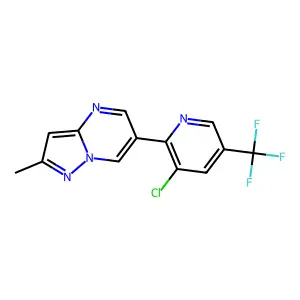 6-(3-Chloro-5-(trifluoromethyl)-2-pyridinyl)-2-methylpyrazolo[1,5-a]pyrimidine structure