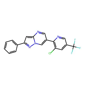 6-(3-Chloro-5-(trifluoromethyl)-2-pyridinyl)-2-phenylpyrazolo[1,5-a]pyrimidine structure