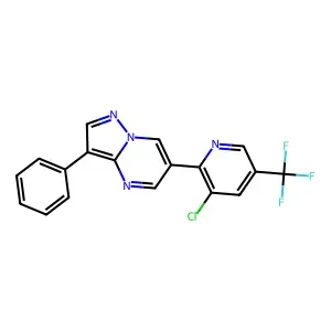 6-(3-Chloro-5-(trifluoromethyl)-2-pyridinyl)-3-phenylpyrazolo[1,5-a]pyrimidine structure