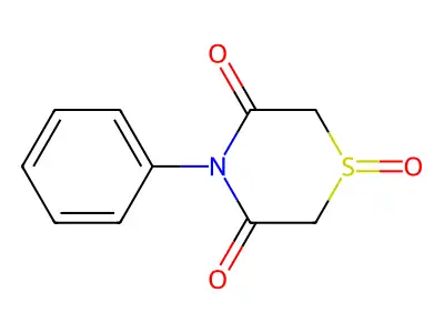 1-Oxo-4-phenyl-1,4-thiazinane-3,5-dione structure