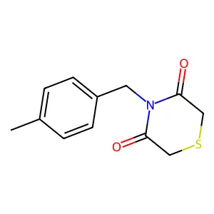4-[(4-Methylphenyl)methyl]thiomorpholine-3,5-dione structure