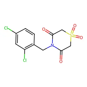 4-(2,4-Dichlorobenzyl)-1lambda~6~,4-thiazinane-1,1,3,5-tetraone structure
