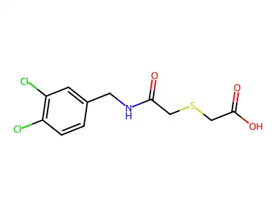 2-({2-[(3,4-Dichlorobenzyl)amino]-2-oxoethyl}sulfanyl)acetic acid structure
