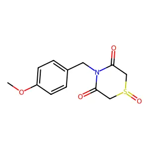 4-(4-Methoxybenzyl)-1lambda~4~,4-thiazinane-1,3,5-trione structure