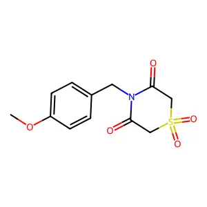 4-(4-Methoxybenzyl)-1lambda~6~,4-thiazinane-1,1,3,5-tetraone structure