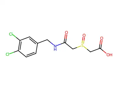 2-({2-[(3,4-Dichlorobenzyl)amino]-2-oxoethyl}sulfinyl)acetic acid structure