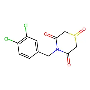 4-(3,4-Dichlorobenzyl)-1lambda~4~,4-thiazinane-1,3,5-trione structure