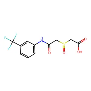 2-({2-Oxo-2-[3-(trifluoromethyl)anilino]ethyl}sulfinyl)acetic acid structure
