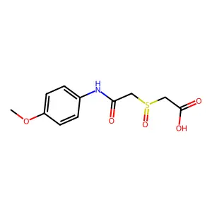 2-{[2-(4-Methoxyanilino)-2-oxoethyl]sulfinyl}acetic acid structure