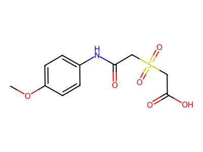 2-{[2-(4-Methoxyanilino)-2-oxoethyl]-sulfonyl}acetic acid structure