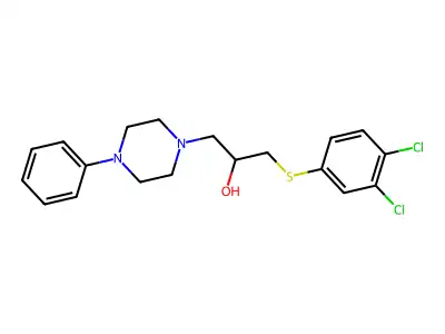 1-[(3,4-Dichlorophenyl)sulfanyl]-3-(4-phenylpiperazino)-2-propanol structure