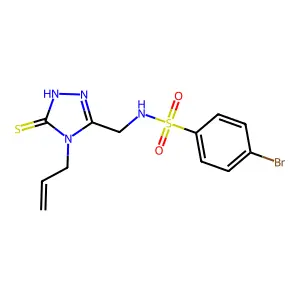 N-[(4-allyl-5-sulfanyl-4H-1,2,4-triazol-3-yl)methyl]-4-bromobenzenesulfonamide structure