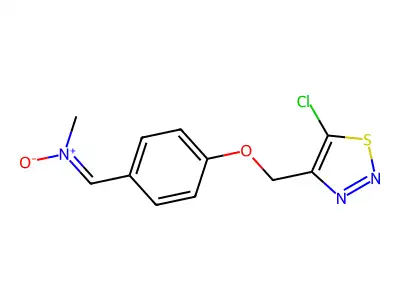1-[4-[(5-chlorothiadiazol-4-yl)methoxy]phenyl]-N-methylmethanimine oxide structure