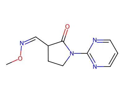 3-(Methoxyiminomethyl)-1-pyrimidin-2-ylpyrrolidin-2-one structure