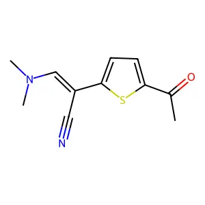2-(5-Acetylthiophen-2-yl)-3-(dimethylamino)prop-2-enenitrile structure