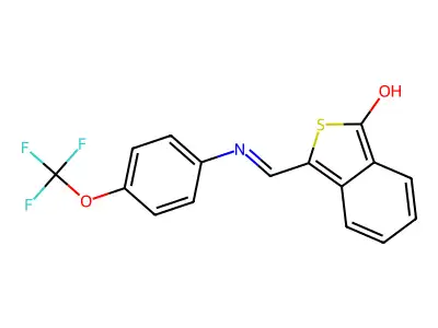 3-{[4-(trifluoromethoxy)anilino]methylene}-2-benzothiophen-1(3H)-one structure
